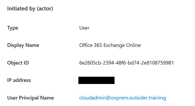 Initiated by exchange and a global admin