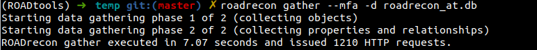 Running roadrecon in a tenant with an impersonation token