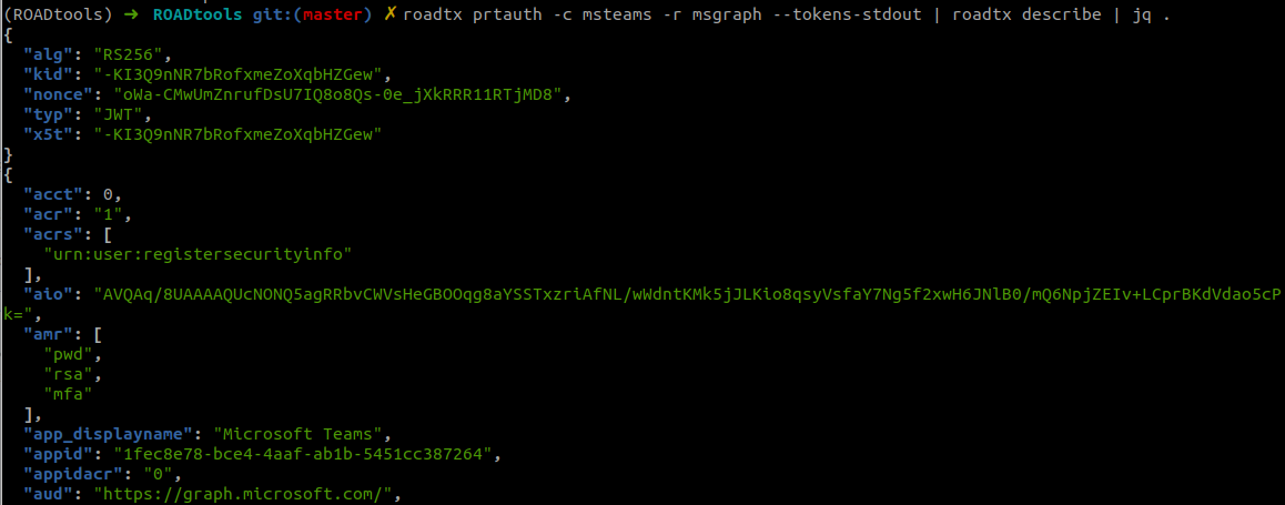 Using the PRT to get a token for Teams